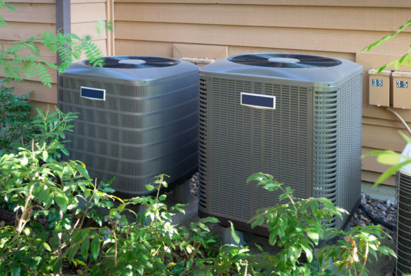 Air conditioning units outside a home.
